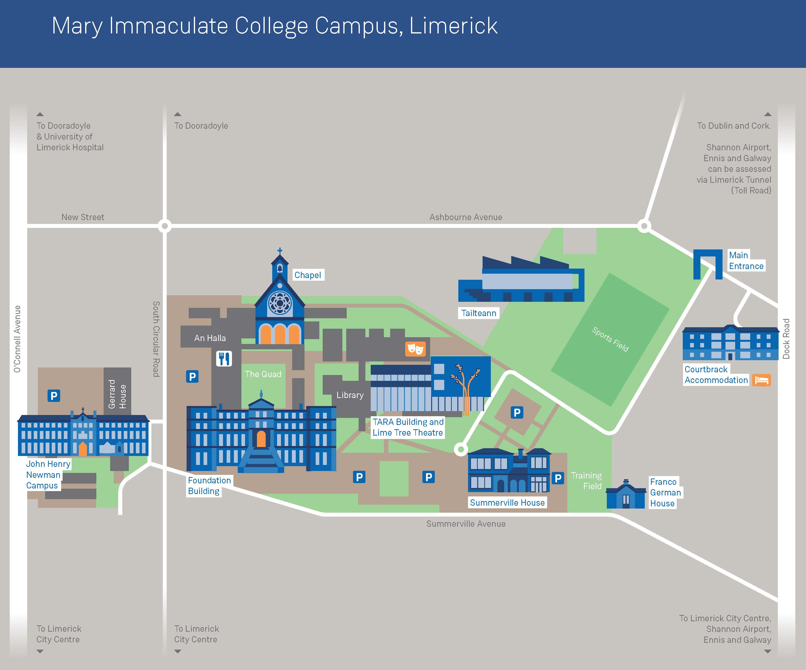 MIC Limerick campus map