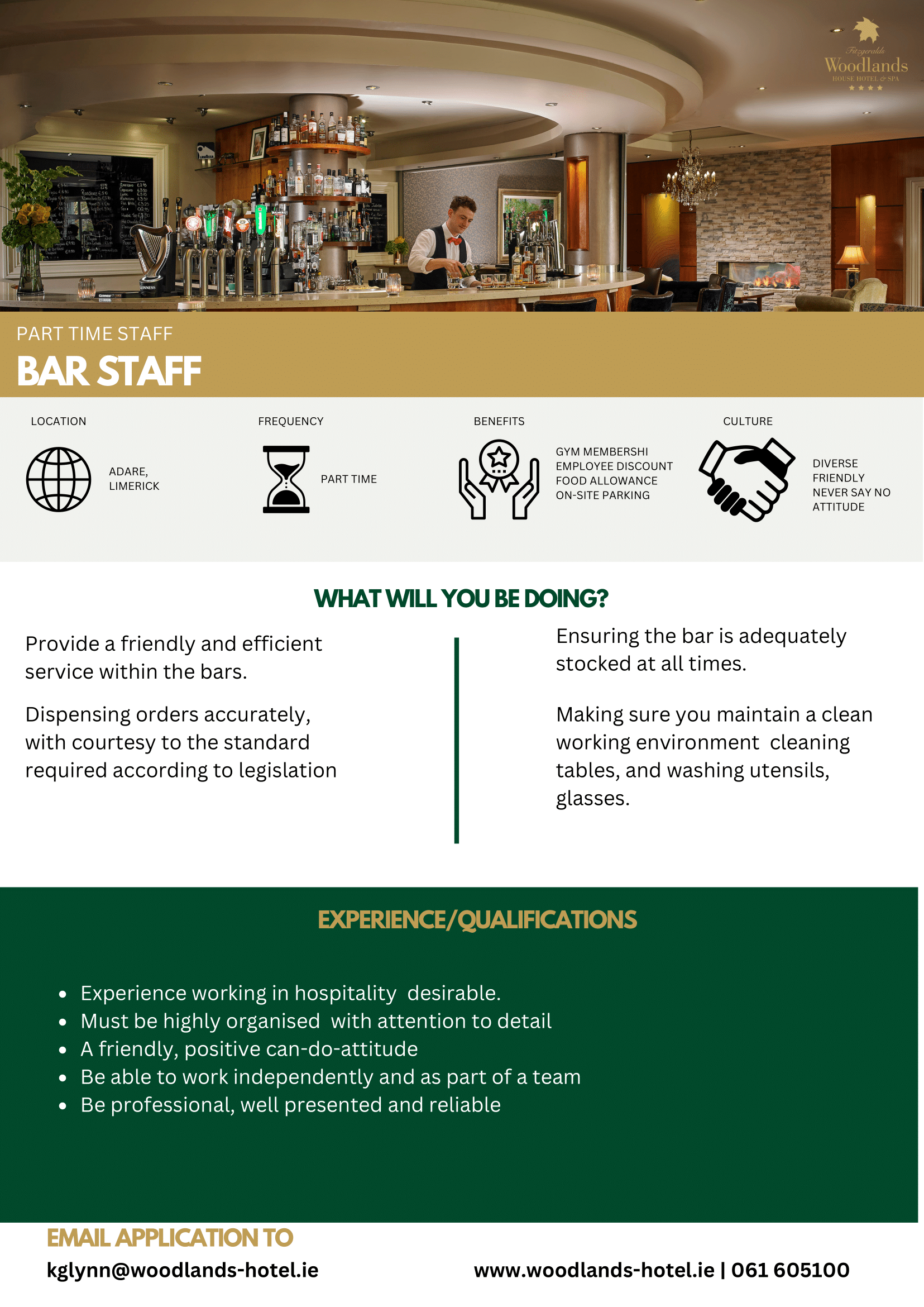 Bar Staff woodlands 1